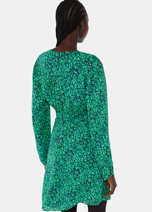 Green Dappled Floral Lori Dress